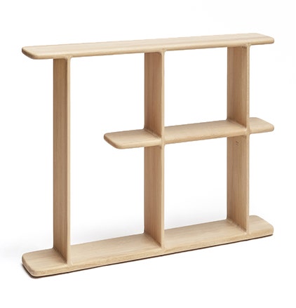 Bibliothèque TEHEME BASSE H80cmxL197cmxP30cm Finition chêne vernis mat