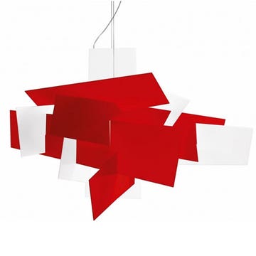 Suspension BIG BANG LED XL de Foscarini, avec variateur, Rouge Suspension BIG BANG LED XL de Foscarini, avec variateur, Rouge