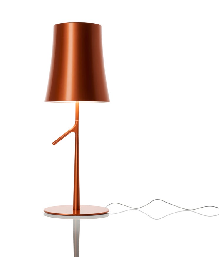 Lampe à poser BIRDIE GRANDE ON/OFF de Foscarini, Cuivre Lampe à poser BIRDIE GRANDE ON/OFF de Foscarini, Cuivre