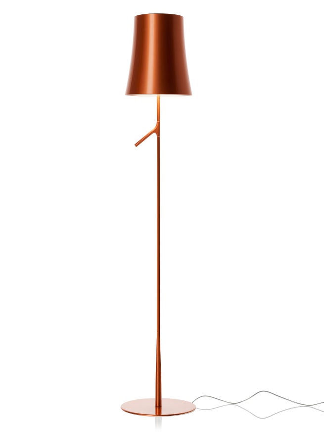 Lampadaire BIRDIE LED de Foscarini, Cuivre Lampadaire BIRDIE LED de Foscarini, Cuivre