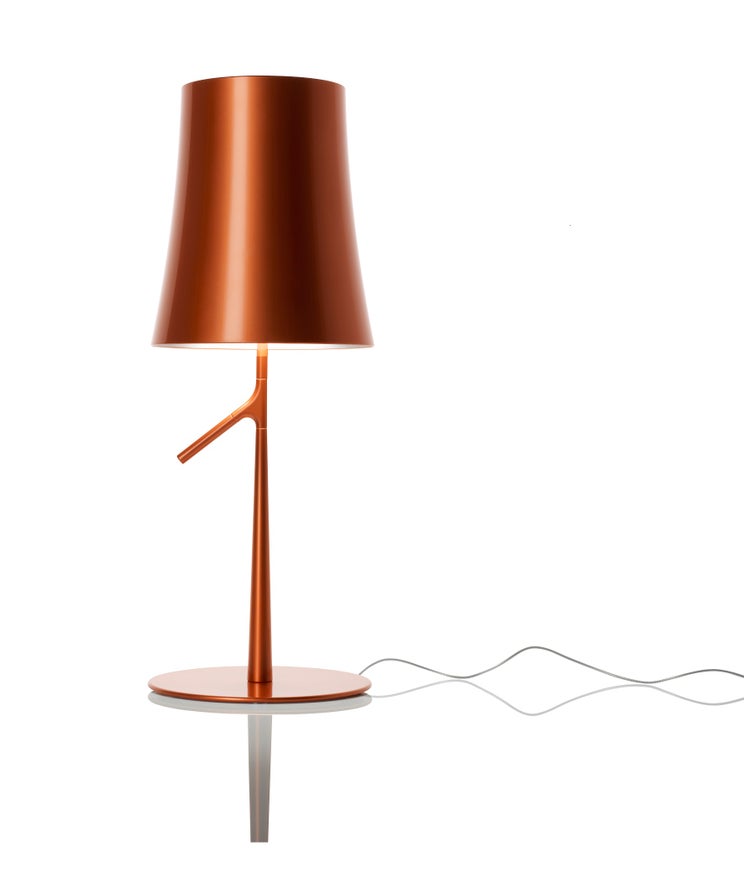Lampe à poser BIRDIE PICCOLA LED de Foscarini, Cuivre Lampe à poser BIRDIE PICCOLA LED de Foscarini, Cuivre