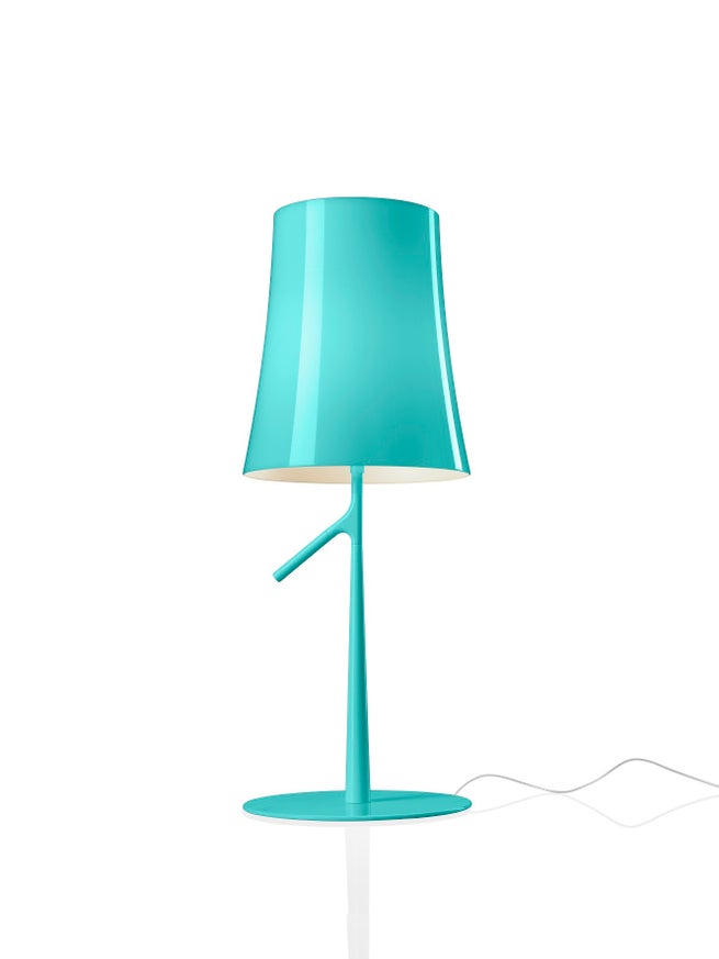 Lampe à poser BIRDIE PICCOLA LED de Foscarini, Vert d'eau Lampe à poser BIRDIE PICCOLA LED de Foscarini, Vert d'eau