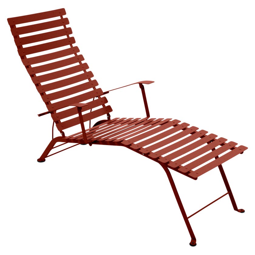 Chaise longue pliante BISTRO de Fermob, ocre rouge Chaise longue pliante BISTRO de Fermob, ocre rouge