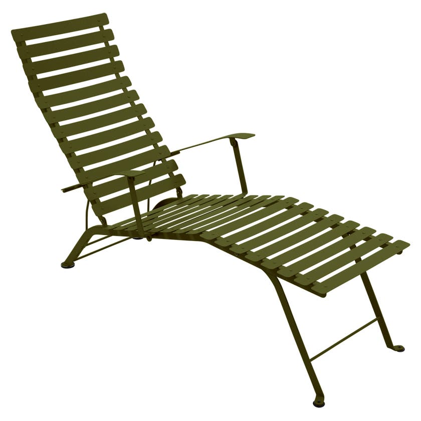 Chaise longue pliante BISTRO de Fermob, Pesto Chaise longue pliante BISTRO de Fermob, Pesto