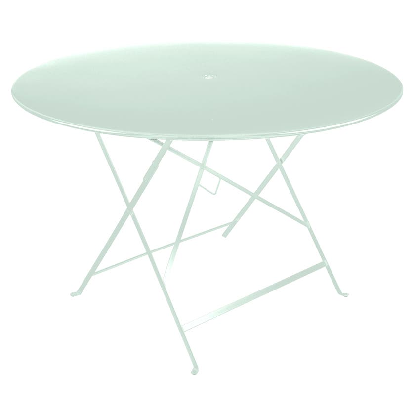Table ronde pliante BISTRO de Fermob, D.117 x H.74 cm, Menthe glaciale Table ronde pliante BISTRO de Fermob, D.117 x H.74 cm, Menthe glaciale