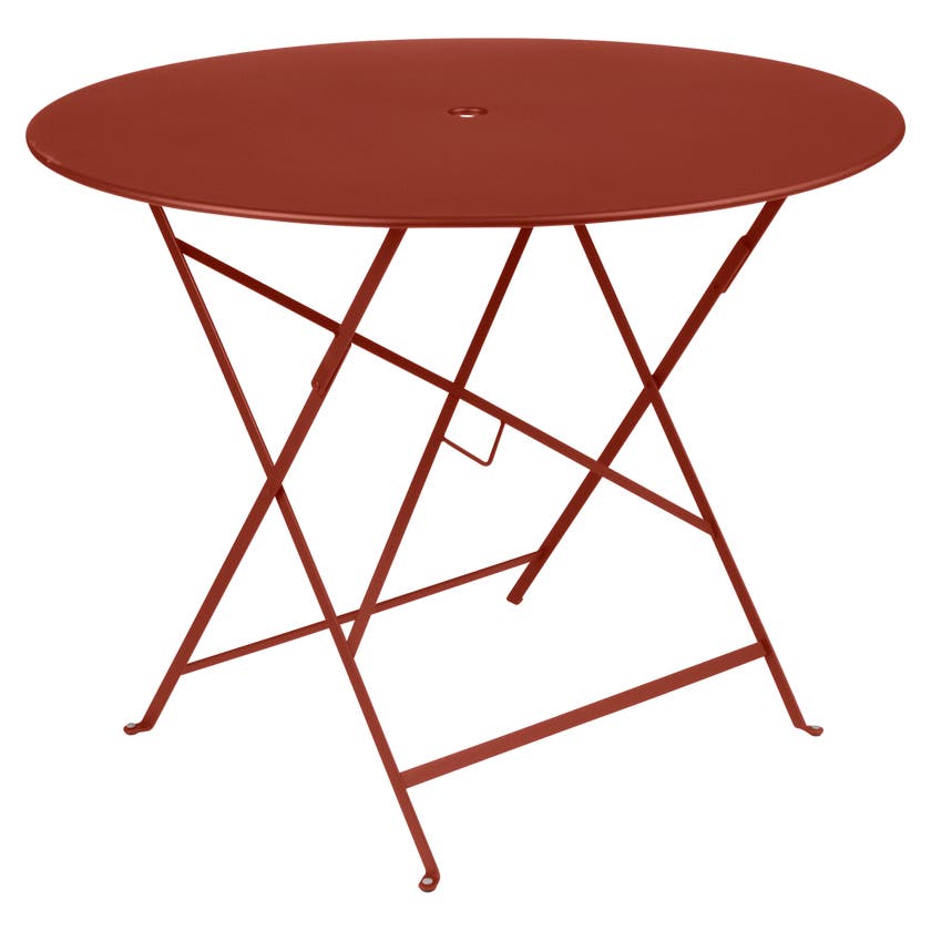 Table ronde pliante BISTRO de Fermob, D.96 x H.74 cm, ocre rouge Table ronde pliante BISTRO de Fermob, D.96 x H.74 cm, ocre rouge