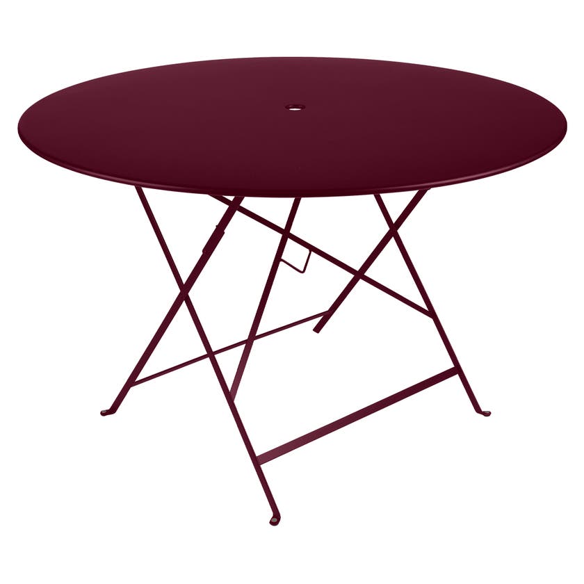 Table ronde pliante BISTRO de Fermob, D.117 x H.74 cm, Cerise noire Table ronde pliante BISTRO de Fermob, D.117 x H.74 cm, Cerise noire