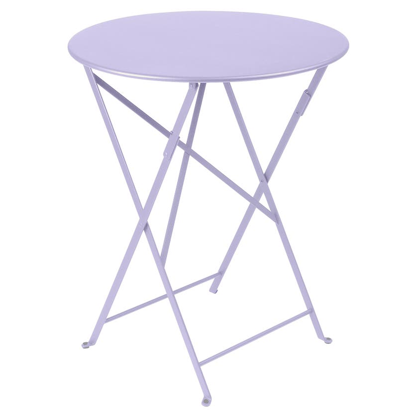 Table ronde pliante BISTRO de Fermob, D.60 x H.74 cm, Guimauve Table ronde pliante BISTRO de Fermob, D.60 x H.74 cm, Guimauve