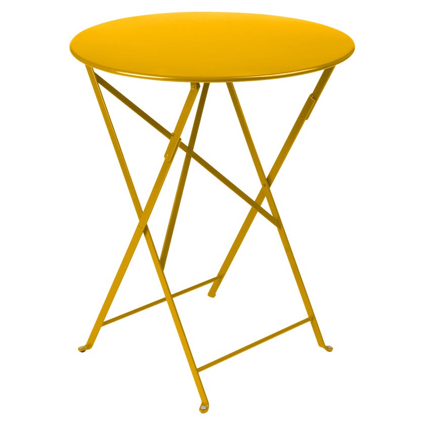 Table ronde pliante BISTRO de Fermob, D.60 x H.74 cm, Miel Table ronde pliante BISTRO de Fermob, D.60 x H.74 cm, Miel