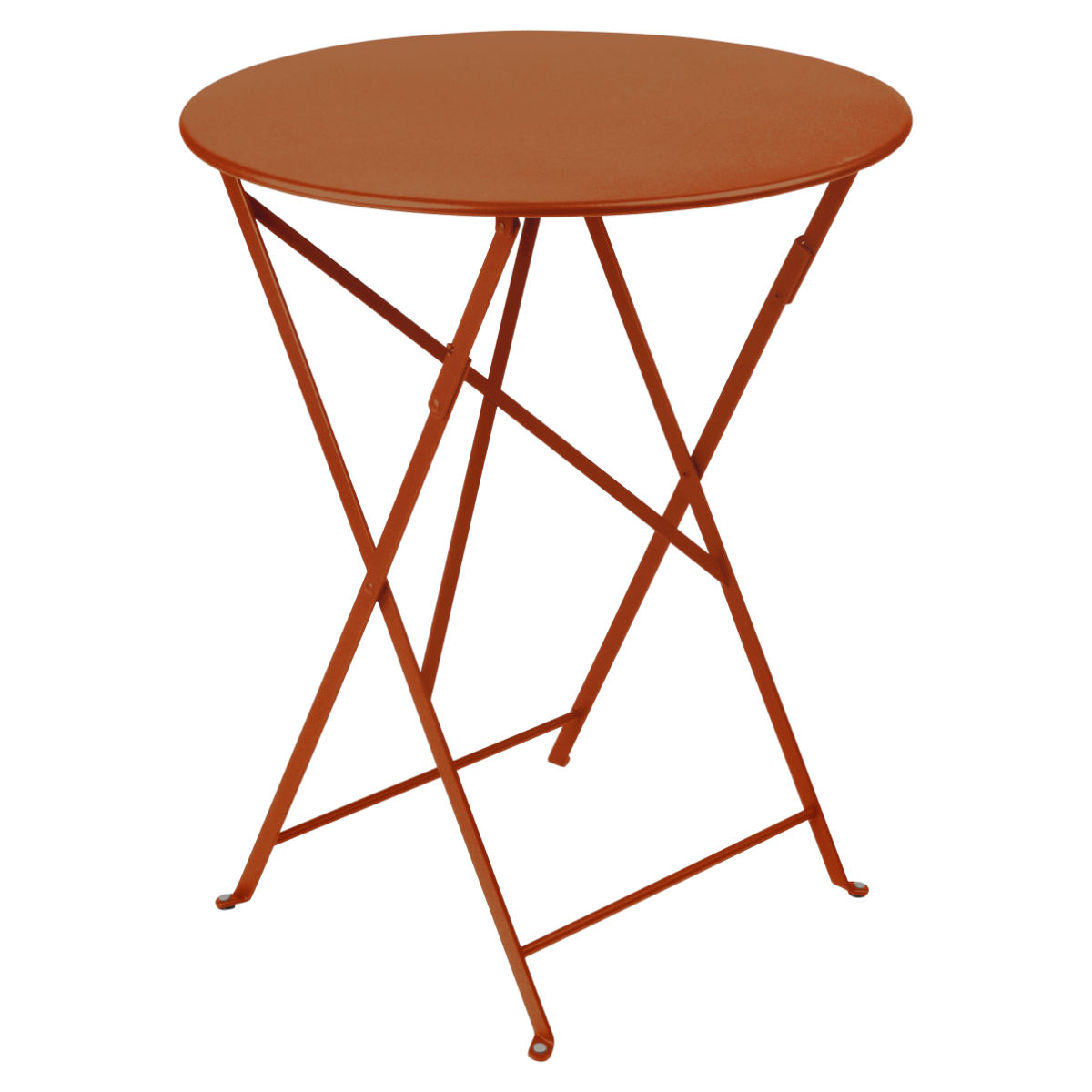 Table ronde pliante BISTRO, D.60 x H.74 cm, Orange confite