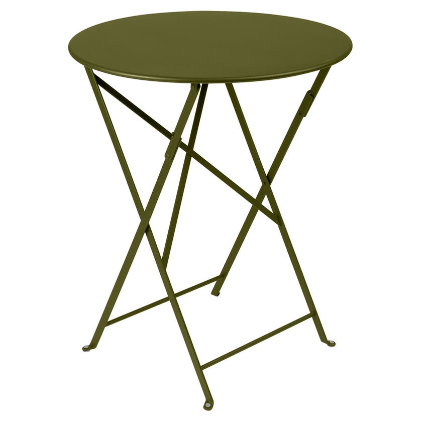Table ronde pliante BISTRO de Fermob, D.60 x H.74 cm, Pesto Table ronde pliante BISTRO de Fermob, D.60 x H.74 cm, Pesto
