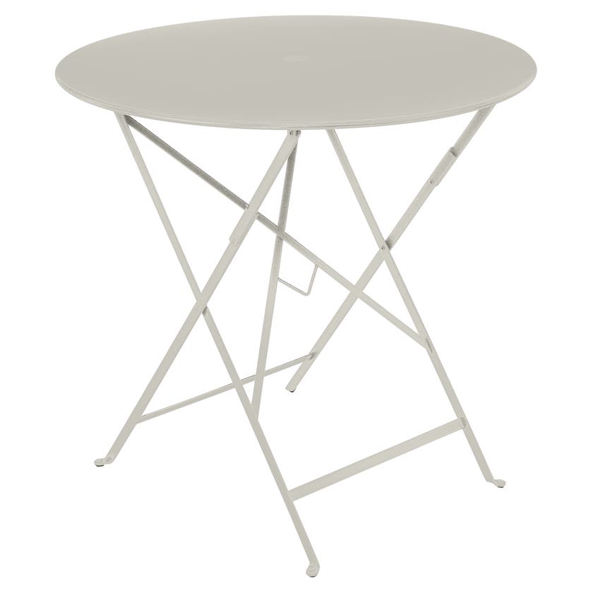 Table ronde pliante BISTRO de Fermob, D.77 x H.74 cm, Gris argile Table ronde pliante BISTRO de Fermob, D.77 x H.74 cm, Gris argile