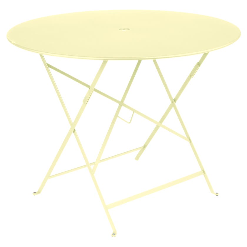Table ronde pliante BISTRO de Fermob, D.96 x H.74 cm, Citron givré Table ronde pliante BISTRO de Fermob, D.96 x H.74 cm, Citron givré