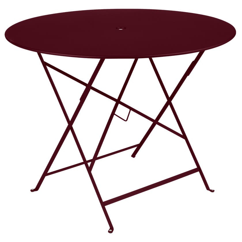 Table ronde pliante BISTRO de Fermob, D.96 x H.74 cm, Cerise noire Table ronde pliante BISTRO de Fermob, D.96 x H.74 cm, Cerise noire
