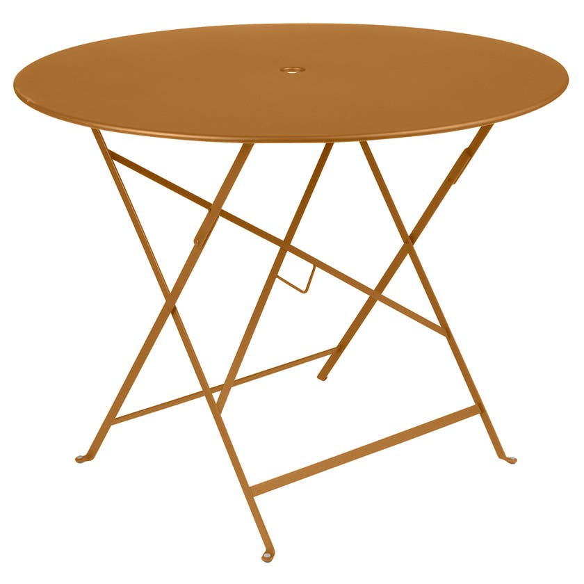Table ronde pliante BISTRO de Fermob, D.96 x H.74 cm, Pain d'épices Table ronde pliante BISTRO de Fermob, D.96 x H.74 cm, Pain d'épices