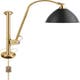 Applique murale BL5, Structure laiton, Noir