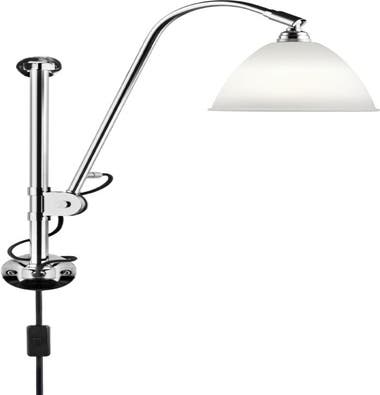 Applique murale BL5 de Gubi, Structure chrome, Porcelaine