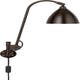 Applique murale BL6, Structure laiton noir, Noir