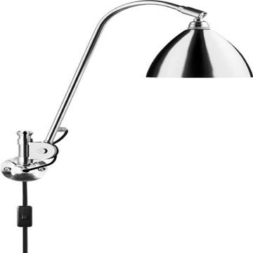 Applique murale BL6 de Gubi, Structure chrome, Chrome