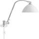 Applique murale BL6, Structure chrome, Blanc