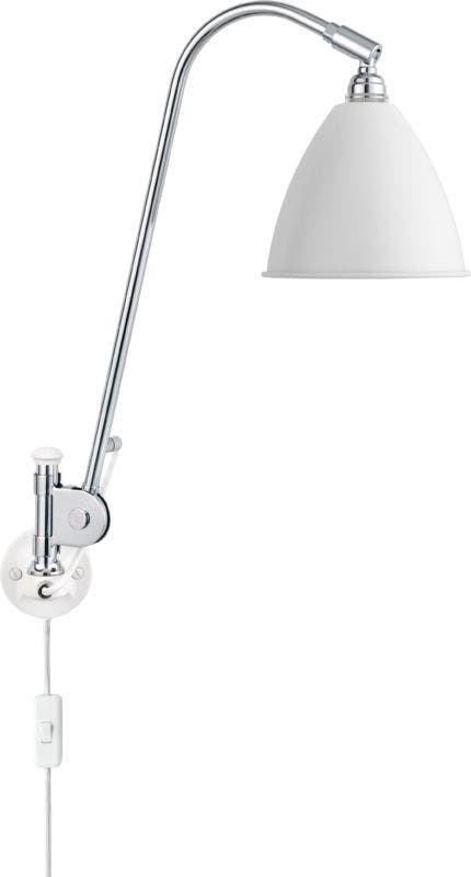 Applique murale BL6 de Gubi, Structure chrome, Blanc Applique murale BL6 de Gubi, Structure chrome, Blanc