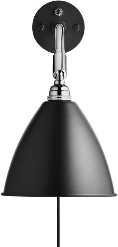 Applique BL7 de Gubi, Base chrome, Noir Applique BL7 de Gubi, Base chrome, Noir