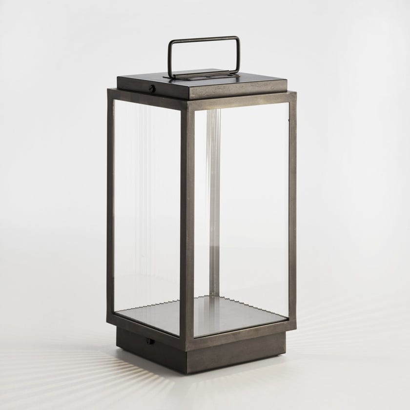 Lanterne portable BLAKES LED de Nautic, Bronze patiné foncé, Verre clair Lanterne portable BLAKES LED de Nautic, Bronze patiné foncé, Verre clair