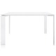 Table carrée FOUR, 128 x 128, Piètement acier verni blanc, Plateau laminé Soft touch blanc
