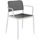Fauteuil AUDREY, Blanc Noir