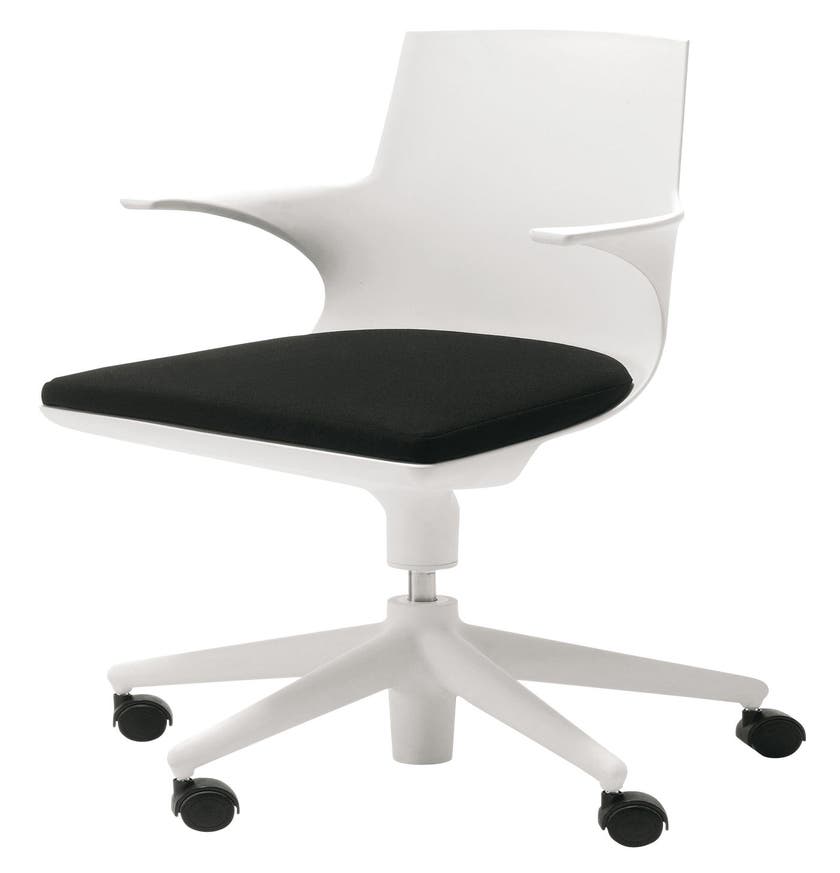 Fauteuil SPOON CHAIR de Kartell, Blanc Noir