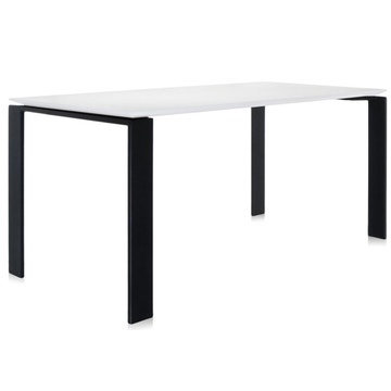 Table FOUR de Kartell, 190 x 79, Piètement noir, Plateau blanc