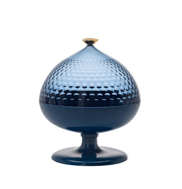 Centre de table, boite de rangement PUMO de Kartell, Bleu