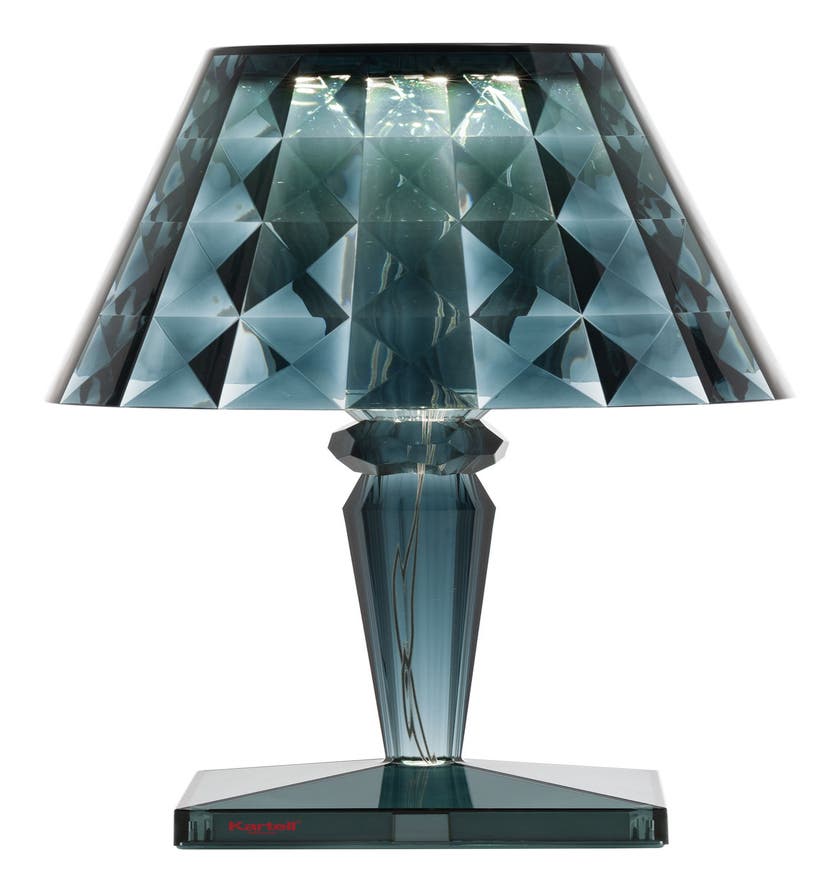 Lampe à poser BIG BATTERY de Kartell, Led/ sur batterie dimmée (variation), Bleu ciel