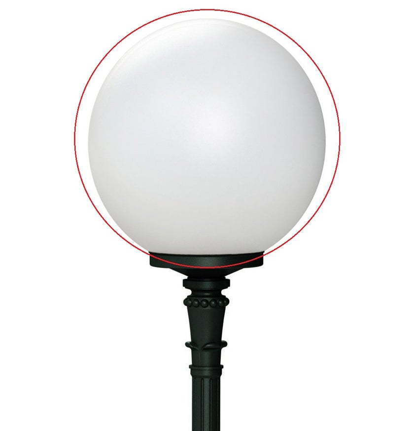 Globle / diffuseur de remplacement pour borne MOON de Roger Pradier®, Ø.300 mm, Verre opal
