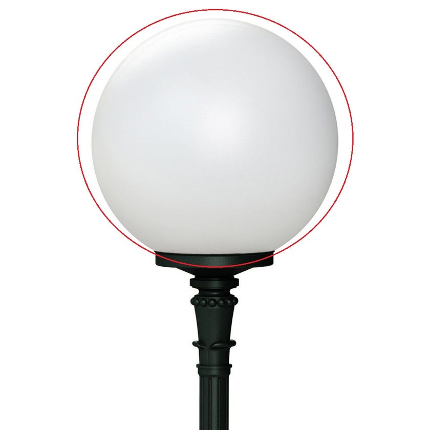Globle / diffuseur de remplacement pour borne MOON de Roger Pradier®, Ø.300 mm, Verre opal Globle / diffuseur de remplacement pour borne MOON de Roger Pradier®, Ø.300 mm, Verre opal