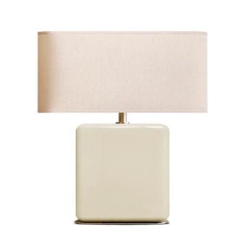 Lampe BOURBON de RED Edition, Bois laqué ivoire et Laiton