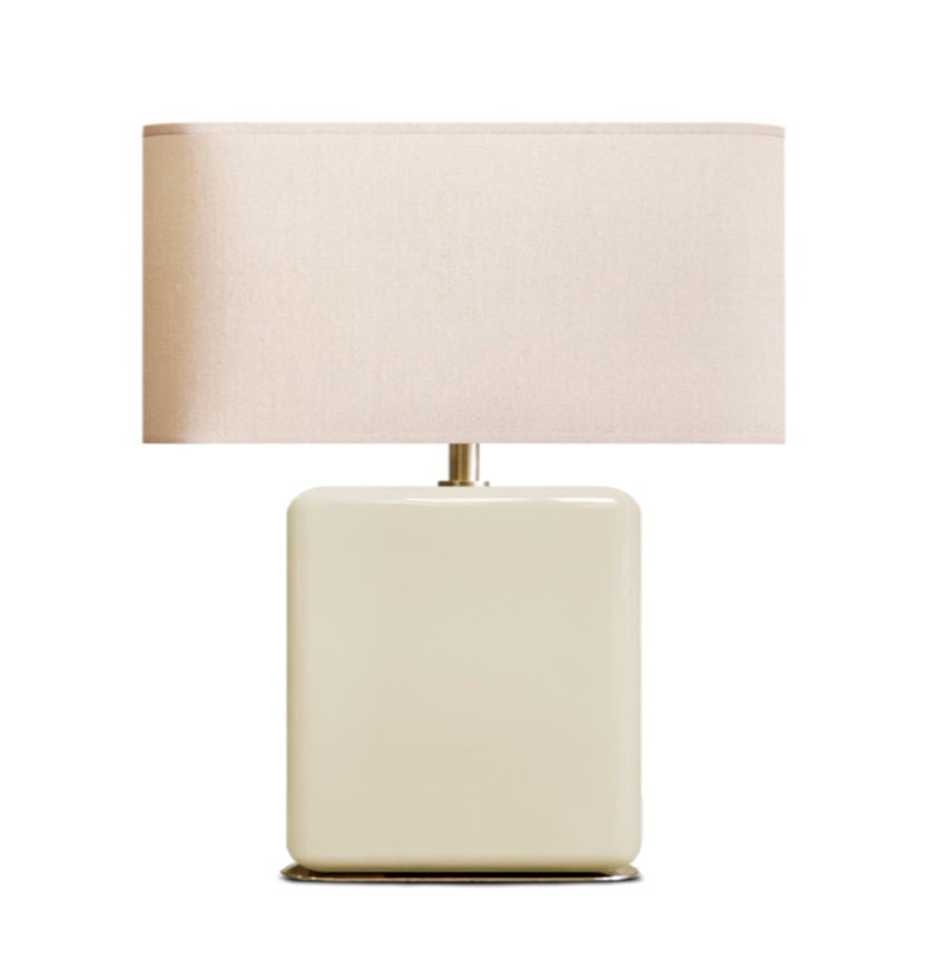 Lampe BOURBON de RED Edition, Bois laqué ivoire et Laiton