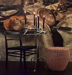 Tabouret DOT STOOL de Pols Potten, Argenté