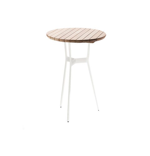 Table ronde BRANCH de Tribù, Blanc Teak