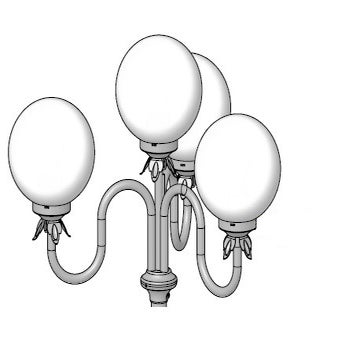 Bras de remplacement pour lampadaire MOON de Roger Pradier®, Blanc