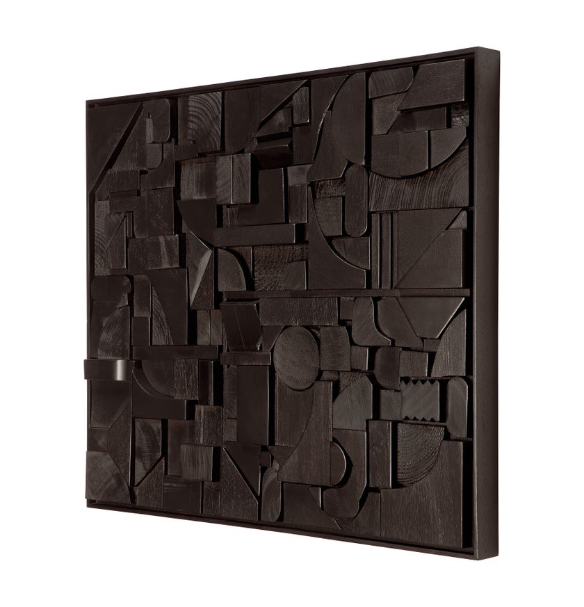Bricks décoration murale de Ethnicraft, 60x50, noir 
