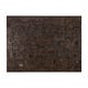Bricks wall art - varnished wood - dark brown - wooden frame - rectangular