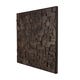 Bricks wall art 100- varnished wood - 100x100 Drack Brown -
