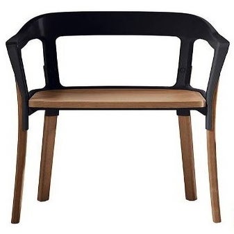 Bridge STEELWOOD de Magis, Structure en noyer américain et acier noir
