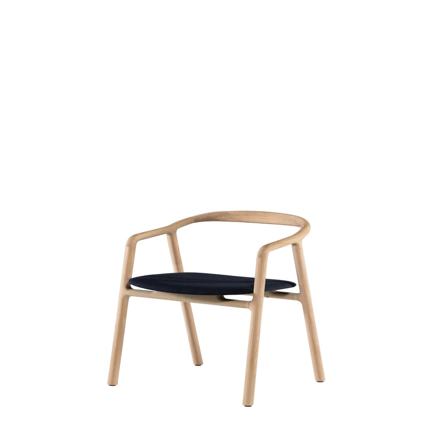 Chaise BRIONI de Woak, Chêne huilé, Assise tissu