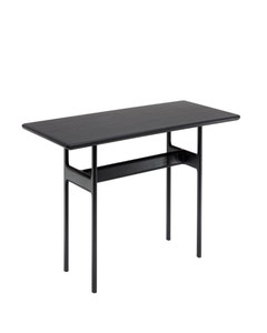 Table à manger BRIONI de Woak, 220 x 100 cm, Chêne laqué, Noir