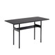 Table à manger BRIONI de Woak, 220 x 100 cm, Chêne laqué, Noir