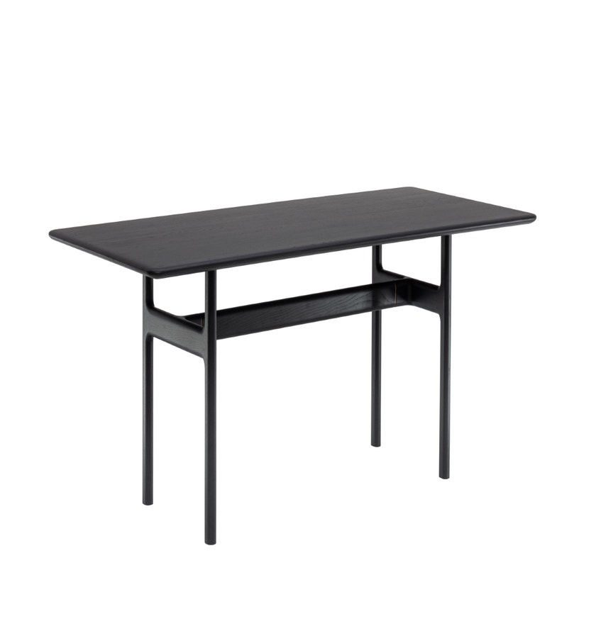 Table à manger BRIONI de Woak, 220 x 100 cm, Chêne laqué, Noir