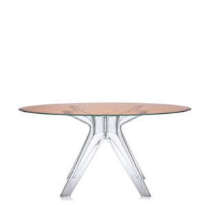 Table SIR GIO de Kartell, Pieds cristal, Bronze