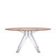 Table SIR GIO, Pieds cristal, Bronze